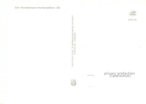 AK / Ansichtskarte Marienweiher Wallfahrtskirche Panorama Marienweiher