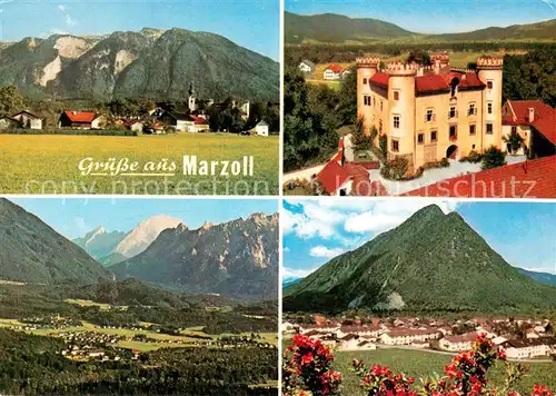 AK / Ansichtskarte Marzoll mit Untersberg Schloss Marzoll Watzmann Weissbach mit Fuderheuberg Marzoll