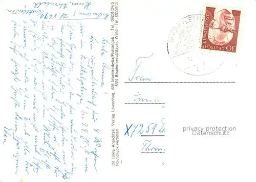 AK / Ansichtskarte Marktleuthen Kirchen Panorama Viadukt Marktleuthen