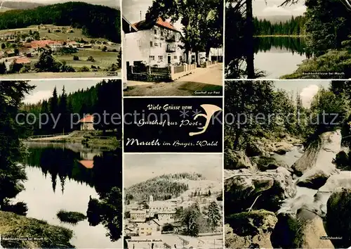 AK / Ansichtskarte Mauth_Niederbayern Panorama Gasthof zur Post Reschbachklause Winteridyll Teufelsbachtal Mauth Niederbayern