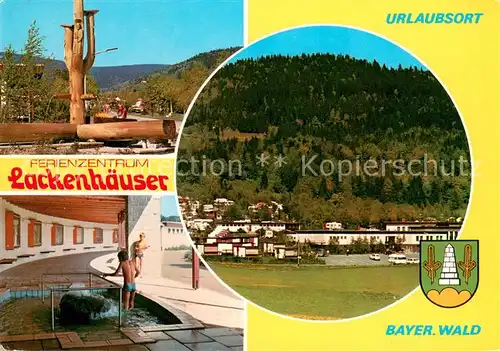 AK / Ansichtskarte Lackenhaeuser_Niederbayern Brunnentrog Ferienhaeuser Wassertretanlage Lackenhaeuser Niederbayern