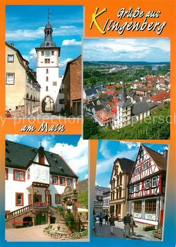 AK / Ansichtskarte Klingenberg_Main Teilansichten Rotweinstadt Altstadt Fachwerkhaeuser Stadttor Studiobuehne Klingenberg Main