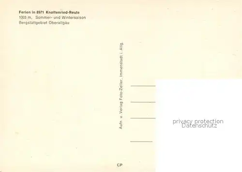 AK / Ansichtskarte Knottenried_Allgaeu Ortsansicht mit Kirche Bergstaettgebiet Oberallgaeu Knottenried Allgaeu