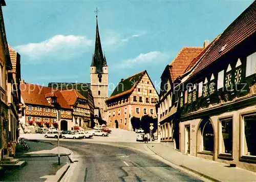 AK / Ansichtskarte Zeil_Main Ortszentrum mit Blick zur Kirche Zeil_Main
