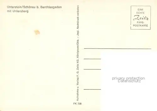 AK / Ansichtskarte Unterstein_Schoenau Ortsmotiv mit Blick zum Untersberg Berchtesgadener Alpen Unterstein_Schoenau