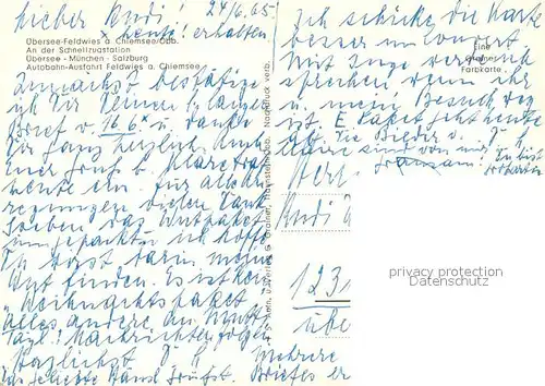 AK / Ansichtskarte Feldwies Ortsansicht mit Kirche Campingplatz Badestrand am Chiemsee Feldwies