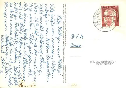 AK / Ansichtskarte Untergriesbach_Niederbayern Panorama Bayerischer Wald Ortsansichten Waldweg Uferpromenade Obernzell Untergriesbach