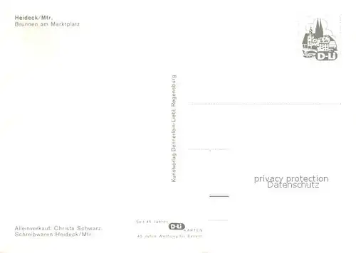 AK / Ansichtskarte Heideck Brunnen am Marktplatz Heideck
