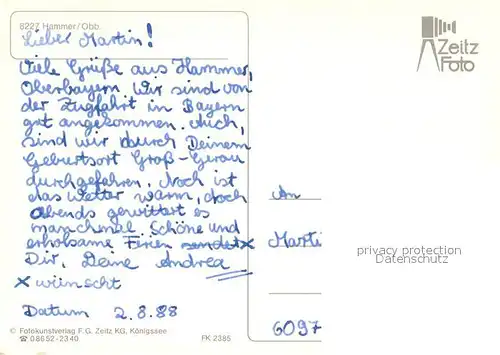 AK / Ansichtskarte Hammer_Siegsdorf Ortsansicht mit Kirche Hammer Siegsdorf