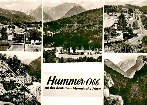 AK / Ansichtskarte Hammer_Siegsdorf Ortsansichten Deutsche Alpenstrasse Chiemgauer Alpen Hammer Siegsdorf