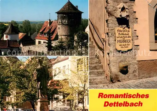 AK / Ansichtskarte Dettelbach Pranger Turm Statue Dettelbach