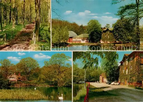 AK / Ansichtskarte Lasbek_Gut Hotel Restaurant Lasbeker Muehle Waldweg Schwanenteich Lasbek_Gut
