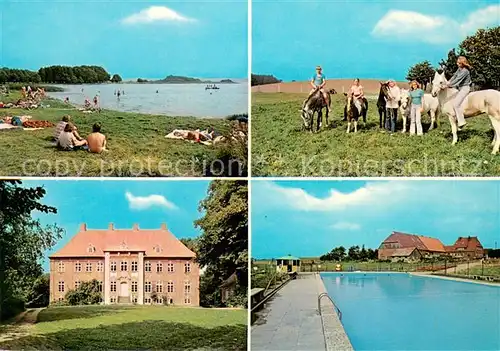 AK / Ansichtskarte Lilienthal_Dobersdorf Strand Reiter Schloss Schwimmbad Bauernhof Schnoor Lilienthal Dobersdorf