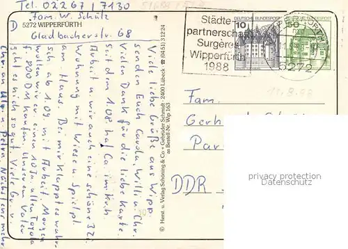 AK / Ansichtskarte Wipperfuerth Luftansicht Oberbergisches Land Kirche Muetterheim Flugplatz Jugendherberge Wappen Wipperfuerth