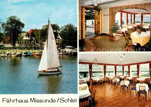 AK / Ansichtskarte Missunde_Schlei Jachthafen Faehrhaus Missunde Gastraeume 