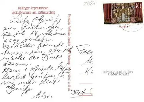 AK / Ansichtskarte Rellingen Springbrunnen am Rathausplatz Rellingen