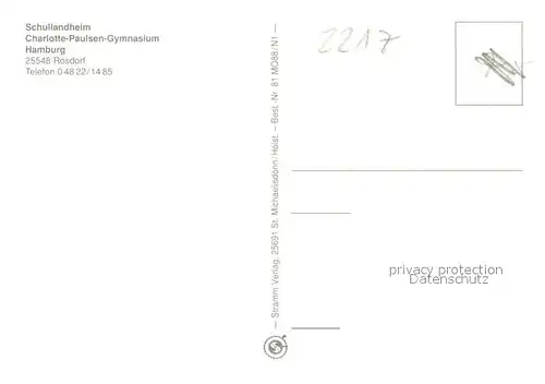 AK / Ansichtskarte Rosdorf_Holstein Schullandheim Charlotte Paulsen Gymnasium Rosdorf_Holstein