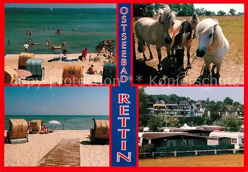 AK / Ansichtskarte Rettin Strandpartien Ponys Camping Rettin