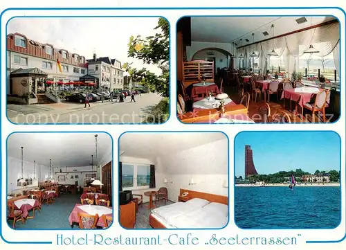 AK / Ansichtskarte Laboe Hotel Restaurant Cafe Seeterrassen Gastraeume Zimmer Marine Ehrenmal Laboe