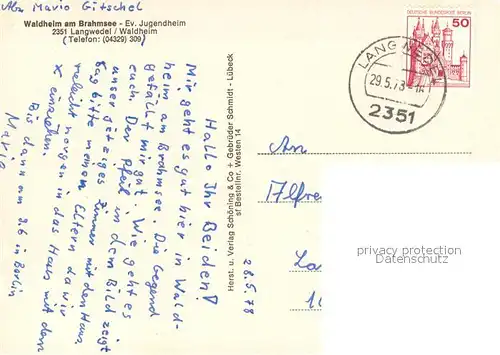 AK / Ansichtskarte Waldheim_Brahmsee Ev Jugendheim Fliegeraufnahme Teilansichten Waldheim Brahmsee