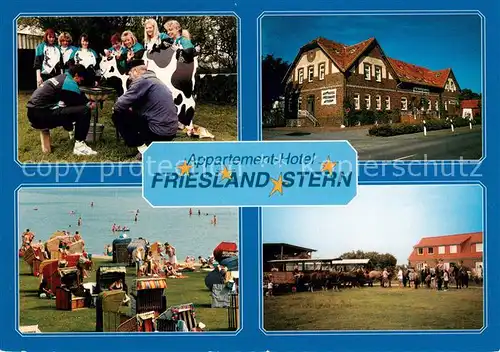 AK / Ansichtskarte Horum Appartement Hotel Friesland Stern Grillfest Strandpartie Reiten Horum