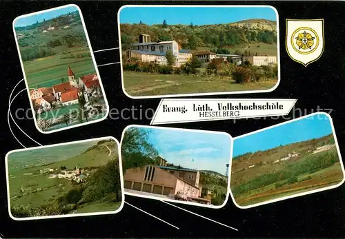 AK / Ansichtskarte Hesselberg_Gunzenhausen Ev luth Volkshochschule Hesselberg Teilansichten Hesselberg Gunzenhausen