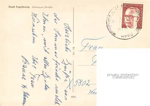AK / Ansichtskarte Espelkamp Breslauer Strasse Espelkamp