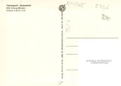 AK / Ansichtskarte Buenzen_Aukrug Trabergestuet Helenenhof Buenzen Aukrug