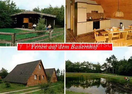 AK / Ansichtskarte Moenkebuell Ferien auf dem Bauernhof Ferienhaeuser Teich Moenkebuell