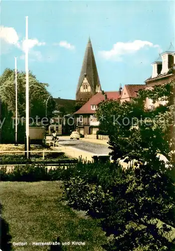 AK / Ansichtskarte Gettorf Herrenstrasse und Kirche Gettorf