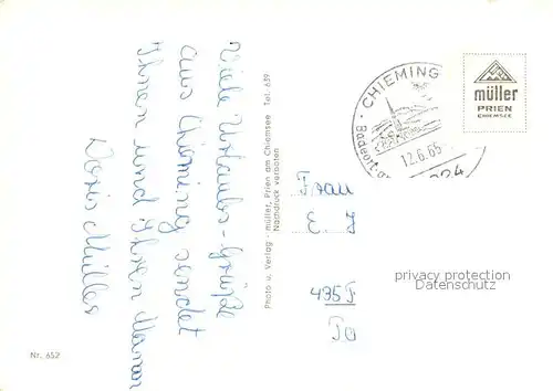 AK / Ansichtskarte Chieming_Chiemsee Abend am Zeltplatz Dorfstrasse Kirche Segeln Badestrand Seglerhafen Chieming Chiemsee