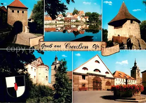 AK / Ansichtskarte Creussen Teilansichten Altstadt Stadttor Turm Stadtmauer Creussen