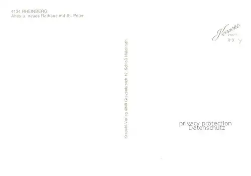 AK / Ansichtskarte Rheinberg Altes und neues Rathaus mit St. Peter Kirche Rheinberg