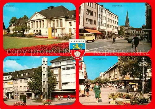 AK / Ansichtskarte Viersen Bahnhof Kampstrasse Innenstadt Fussgaengerzone Viersen