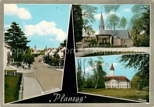AK / Ansichtskarte Planegg Bahnhofstrasse Maria Eich Kirche Schloss Planegg