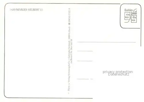 AK / Ansichtskarte Neviges_Velbert Kirchplatz Schloss Hardenberg Toenisheider Strasse Fussgaengerzone Wallfahrtskirche Fachwerkhaeuser Wappen Neviges Velbert