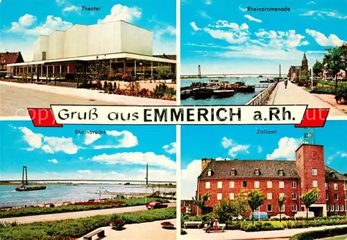 Emmerich_Rhein Theater Rheinpromenade Rheinbruecke Zollamt Emmerich Rhein