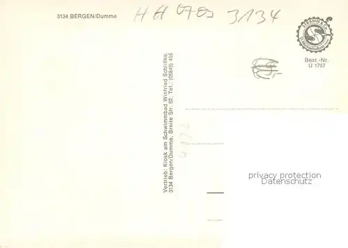 Bergen_Dumme Ortsansicht mit Kirche Parkanlagen Bergen Dumme