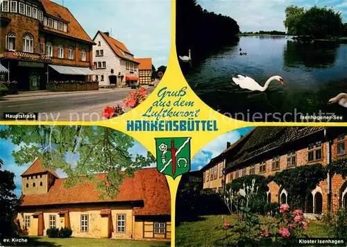 Hankensbuettel Hauptstrasse Isenhagener See Schwaene Kloster Isenhagen Kirche Hankensbuettel