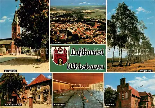 Wildeshausen Luftbild Burgstrasse Umgebung Landschaft Kapitelhaus Hallenbad Rathaus Wildeshausen