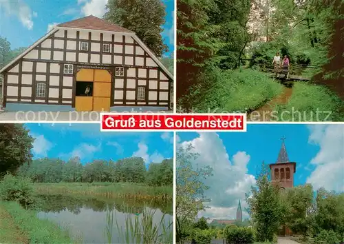 Goldenstedt Stallgebaeude Waldpartie Teich Kirche Goldenstedt