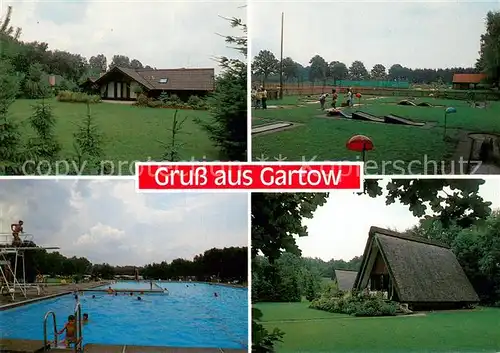 Gartow_Elbe Ferienhaeuser Minigolf Tennis Freibad Gartow Elbe