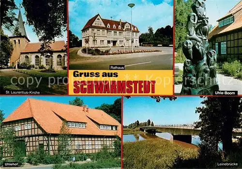 Schwarmstedt Kirche Rathaus Uhle Boom Uhlehof Plastik Leinebruecke Schwarmstedt