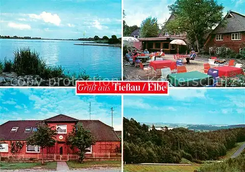 Tiessau Gasthaus Pension Waldesruh Pension Soltau Landschaftspanorama Partie an der Elbe Tiessau