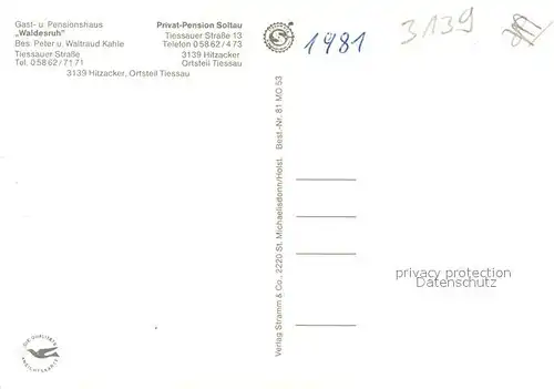 Tiessau Gasthaus Pension Waldesruh Pension Soltau Landschaftspanorama Partie an der Elbe Tiessau