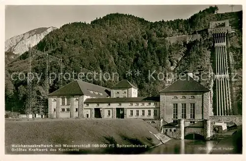 Walchensee Kraftwerk mit Wasserschloss Walchensee