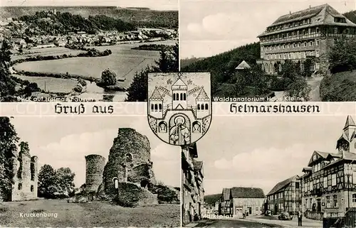 Helmarshausen Panorama WaldsanatoriumHaus Kleine Kruckenburg Marktplatz Helmarshausen