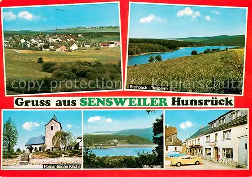 Sensweiler Panorama Steinbach Talsperre Romantische Kirche Staumauer Gaststaette Sensweiler