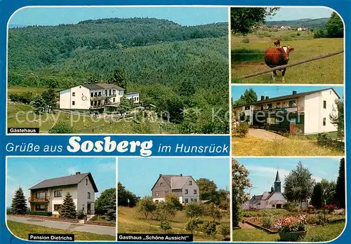 Sosberg Gaestehaus Pension Dietrichs Gasthaus Schoene Aussicht Kirche Sosberg
