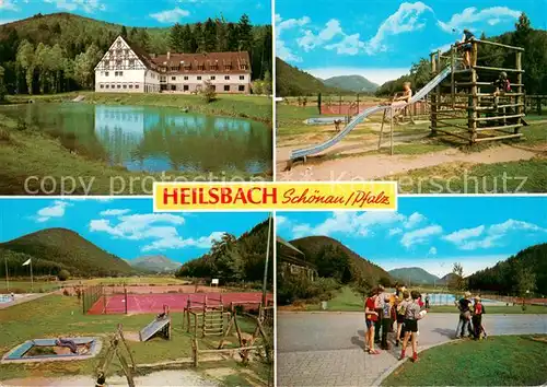 Schoenau_Pfalz Jugendbildungs und Freizeitstaette Heilsbach Spielplatz Sportanlage Freibad Schoenau Pfalz